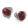 Oval Resin Finger Ring RJEW-B107-13AS-02-1