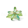 Flower Glass Pendants Decorations HJEW-MZ00213-5