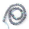 Synthetic Moonstone Beads Strands G-R375-10mm-A03-2