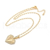 Brass Micro Pave Clear Cubic Zirconia Heart Pendant Necklaces NJEW-Q040-01G-2