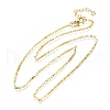 Brass Box Chain Necklaces NJEW-M108-41G-2