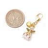 Angel Glass Beaded & Alloy Pendant Decorations HJEW-MZ00193-02-3