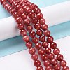 Dyed Natural Jade Beads Strands G-D434-8mm-08-1-1