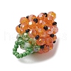 Glass Seed Beaded Pendants PALLOY-GD00003-5