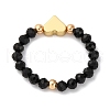 Natural Tourmalinated Quartz Rings RJEW-TA00199-03-4