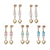 5Pair 304 Stainless Steel Dangle Stud Earrings EJEW-JE06391-2