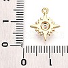 Brass Micro Pave Clear Cubic Zirconia Pendants KK-T075-24G-3