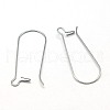 304 Stainless Steel Hoop Earrings Findings Kidney Ear Wires STAS-E009-4-1