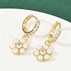 Brass Micro Pave Cubic Zirconia Hoop Earrings EJEW-S277-13G-4