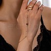 Simple Style 304 Stainless Steel Synthetic Turquoise Ring Bracelets for Women FS-WG7DA0D-02-1