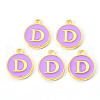 Golden Plated Alloy Enamel Charms ENAM-S118-10D-2