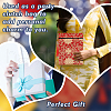 AHADERMAKER 4Pcs 4 Colors Ethnic Style Silk Sutra Book Zipper Pouch ABAG-GA0001-27-7
