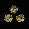 Luminous Polymer Clay Rhinestone Floral Ball Beads CLAY-U002-01A-3