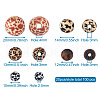 Fashewelry 100Pcs 5 Styles Printed Natural Wooden Beads WOOD-FW0001-03-6