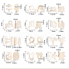 12Pcs 12 Style Natural White Shell Beads SSHEL-CJ0001-15-2