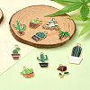 10Pcs 10 Styles Plant Alloy Enamel Pendants ENAM-YW0004-09-2