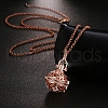 Brass Round Cage Pendant Necklaces PW-WG22999-01-1