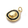 Brass Enamel Pendants KK-Q098-28G-C-2