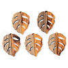 Autumn Theme Resin & Walnut Wood Pendants RESI-S389-003A-A01-1
