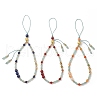 Natural Lapis Lazuli & Carnelian & Peacock Green Agate Mobile Straps HJEW-JM03425-2