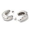 304 Stainless Steel Twist Arch Stud Earrings EJEW-B026-12P-2