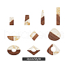 Kissitty Resin & Walnut Wood Big Pendants RESI-KS0001-04-26