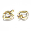Brass Micro Pave Cubic Zirconia Pendants ZIRC-N039-159-NF-3
