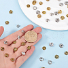 SOFPLATE 240Pcs 8 Styles Tibetan Style Alloy Flower Bead Caps FIND-SP0001-63-3