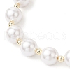 3Pcs Shell Pearl Round Beads Stretch Bracelets for Women BJEW-JB11998-6