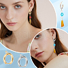 DICOSMETIC 12Pcs 2 Colors 201 Stainless Steel Huggie Hoop Earring Findings STAS-DC0015-45-6