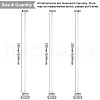 Olycraft 3 Sets 3 Style ABS Plastic Column Bar Rods DIY-OC0008-26-2