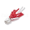 3Pcs 3 Colors Glass Seed Beads Big Pendants PALLOY-MZ00687-5