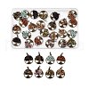 SUPERFINDINGS 4 Sets 8 Styles Natural & Synthetic Mixed Stone Chip Pendants FIND-FH0006-04-1