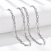 5.5MM 304 Stainless Steel Textured Oval Link Chain Necklaces NJEW-T016-12P-1