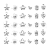 60Pcs 6 Style Tibetan Style Alloy Pendants TIBEP-CJ0001-19-1