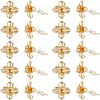SUPERFINDINGS 20Pcs Brass Stud Earring Findings KK-FH0004-63-1