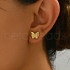 3 Pairs Fashionable Stainless Steel Butterfly & Dragonfly Stud Earrings VU6612-4
