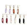 Oval Light Gold Brass Micro Pave Cubic Zirconia Stud Earrings EJEW-Q800-49KCG-1