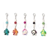 Synthetic Turquoise Pendant Decorations HJEW-JM03373-01-2