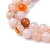 Natural Cherry Blossom Agate Beads Strands G-D313-A01-8mm-4