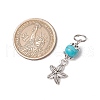 8Pcs Sea Animal Theme Tibetan Style Alloy Charms PALLOY-JF03505-2