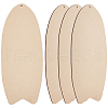 WADORN Unfinished Wooden Pendant Decorations WOCR-WR0001-01-1