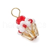 Glass Seed Beaded Cupcake Pendants PALLOY-MZ00581-01-3