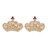 Brass Micro Pave Cubic Zirconia Pendants KK-S526-09G-B-2