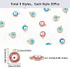 SUNNYCLUE 60Pcs 3 Colors Epoxy Resin Enamel Evil Eye Charms RESI-SC0003-27-2