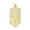 Brass Micro Pave Cubic Zirconia Pendants KK-D317-127G-1