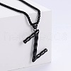 Stylish Stainless Steel Initial Pendant Necklaces SR1473-26-1