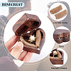 Heart Wood Ring Storage Boxes CON-WH0087-51-4