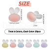 SUNNYCLUE 120Pcs 6 Colors Transparent Acrylic Rabbit Head Beads and 1 Roll Elastic Crystal Thread DIY-SC0016-22-2