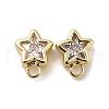 Brass with Cubic Zirconia Stud Earrings Finding KK-Q048-16G-1